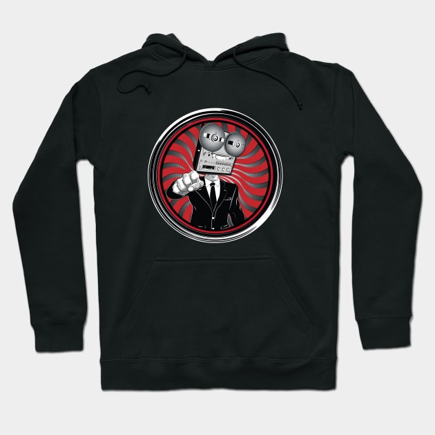 Classic Reel to Reel Man Fist Bump Hoodie by RRMStudios